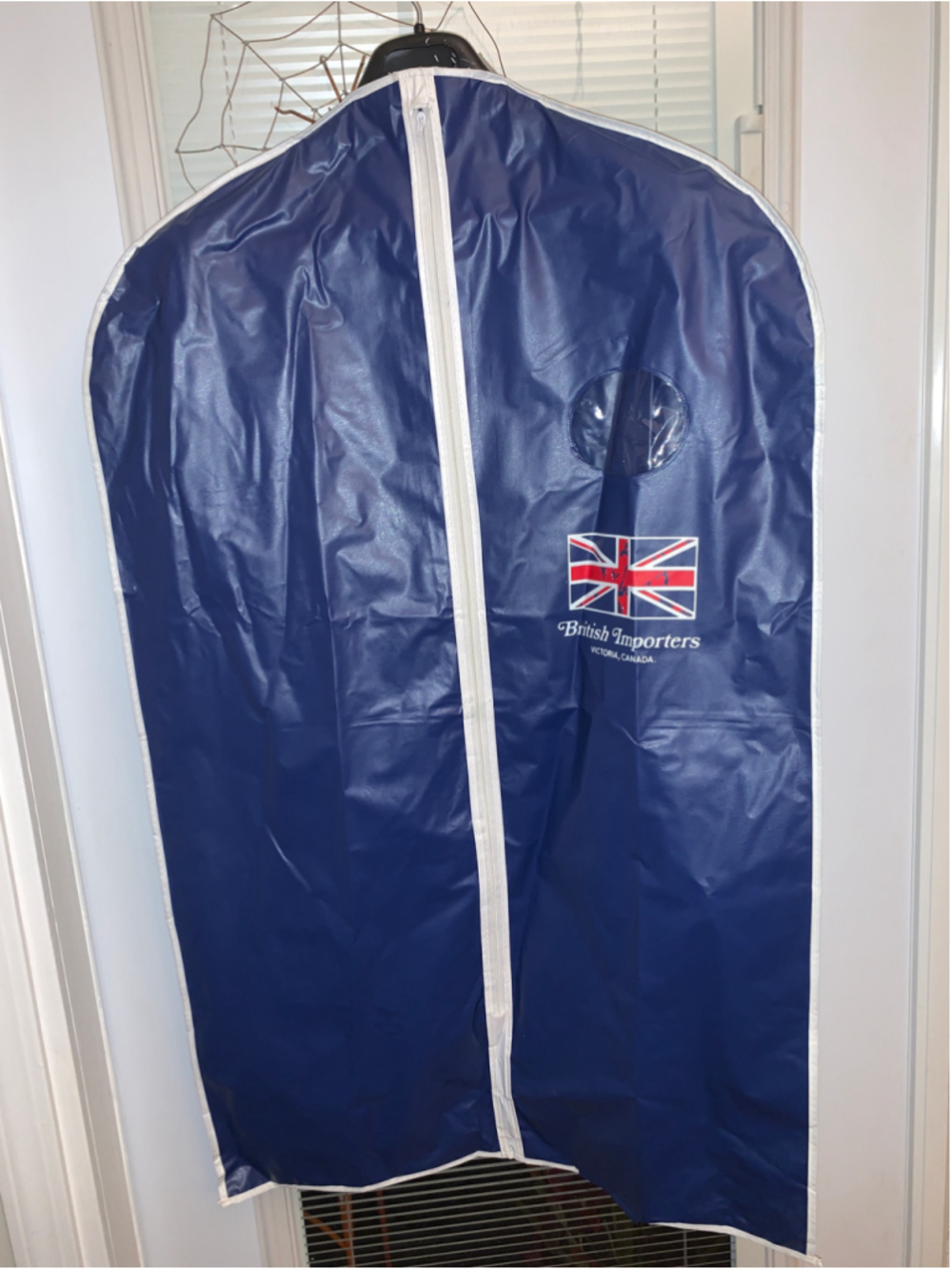 British Importers Garment Bag One Size Blue White
